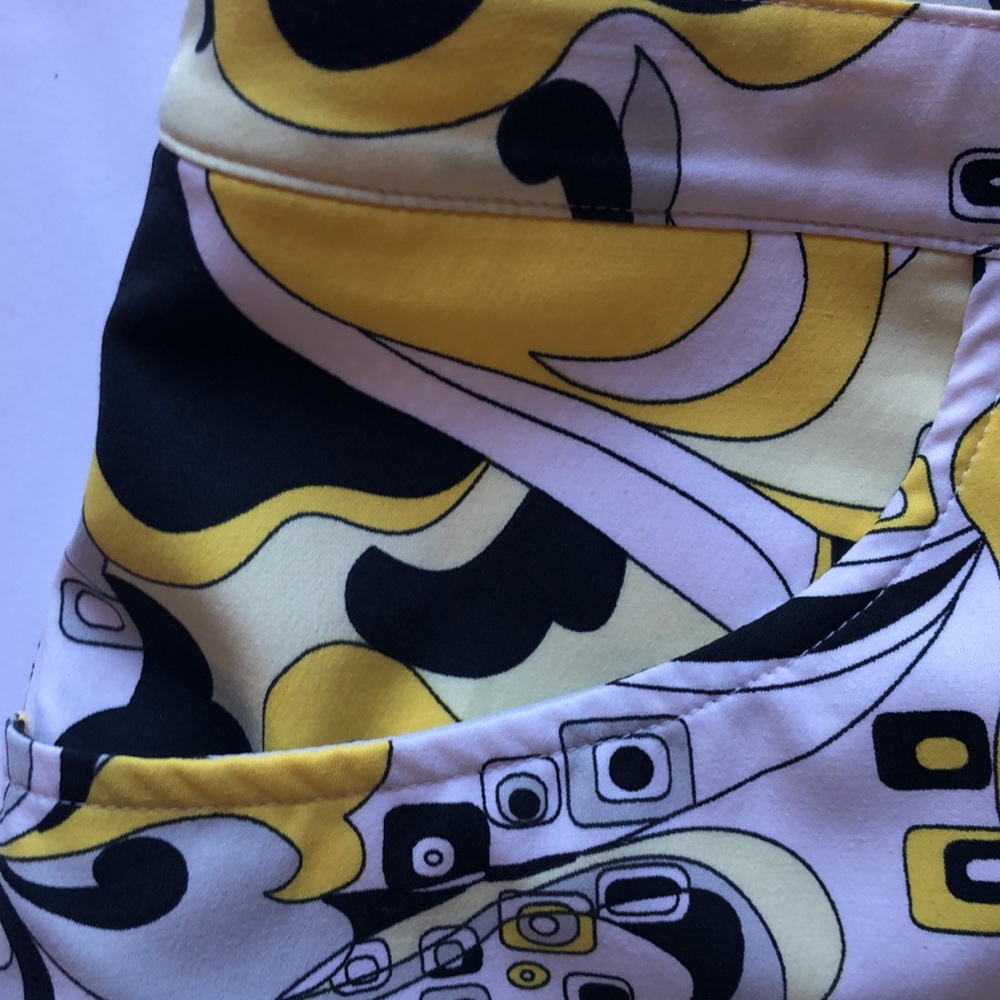 Bette & Court golf sport skort 80’s 90’s pattern geometric yellow and black - Picture 12 of 16